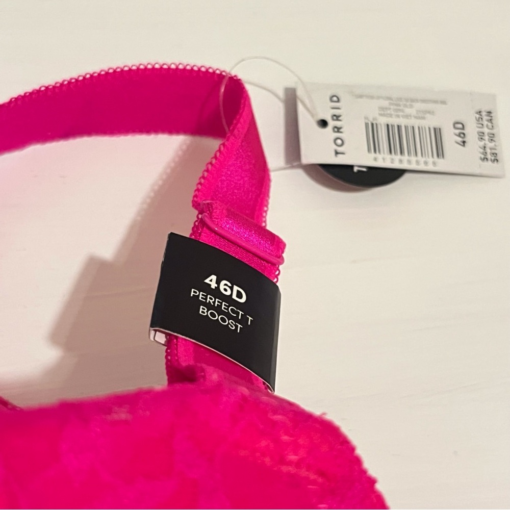 Torrid Hot Pink Lace Bra - Picture 7 of 9